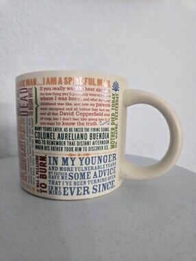 The Unemployed Philosophers Guild Mug FIRST LINES OF LITERATURE